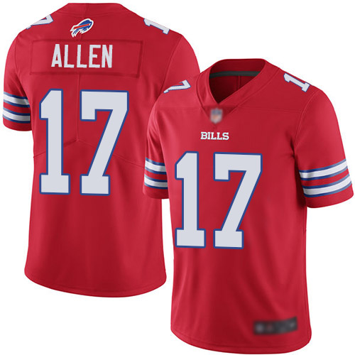 Men Buffalo Bills #17 Josh Allen Limited Red Rush Vapor Untouchable NFL Jersey->buffalo bills->NFL Jersey